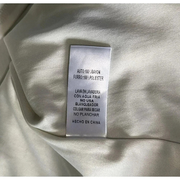 Sadie & Sage Medium Floral Cottagecore Lined Mini Dress Cream Tan Gold Soft - Picture 5 of 7